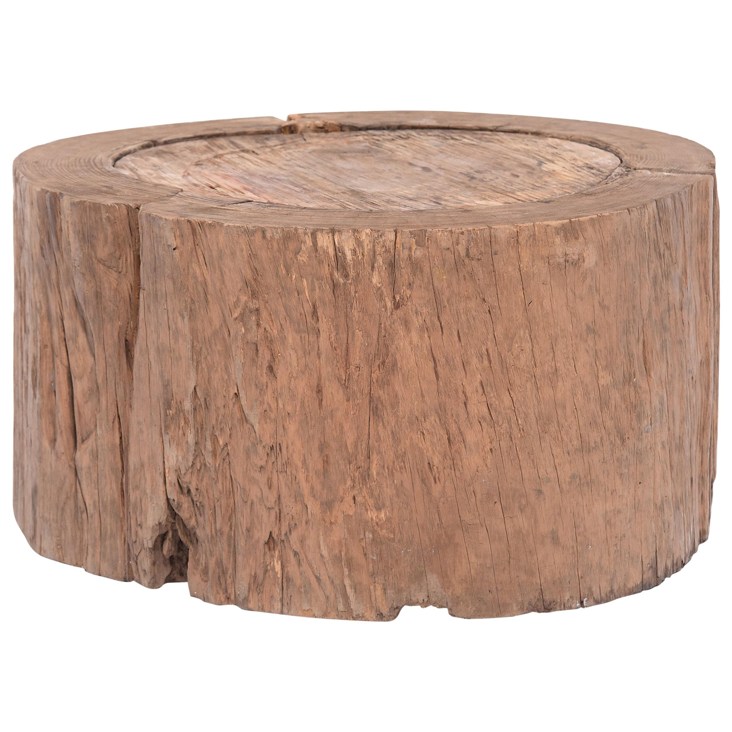 Round Organic Stump Table, circa 1850