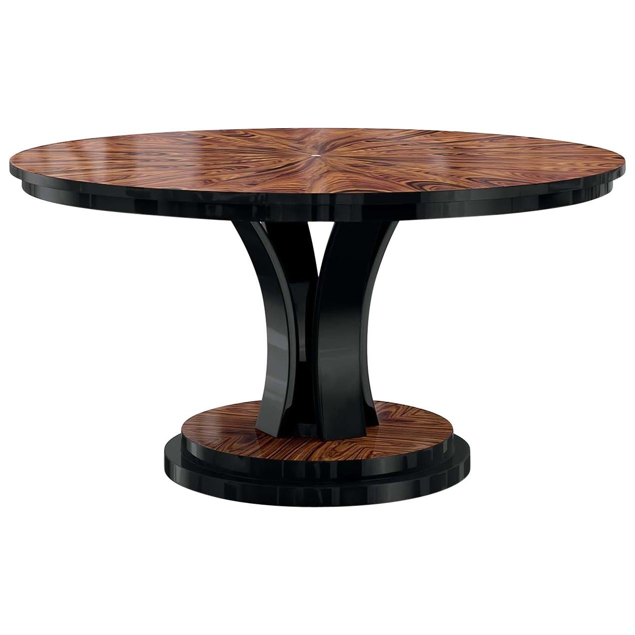 Round Oscar Table in Santos Rosewood For Sale