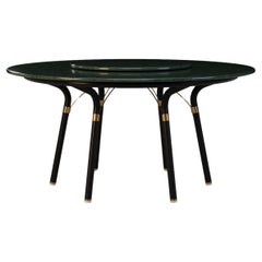 Table de salle à manger d'extérieur avec plateau en marbre