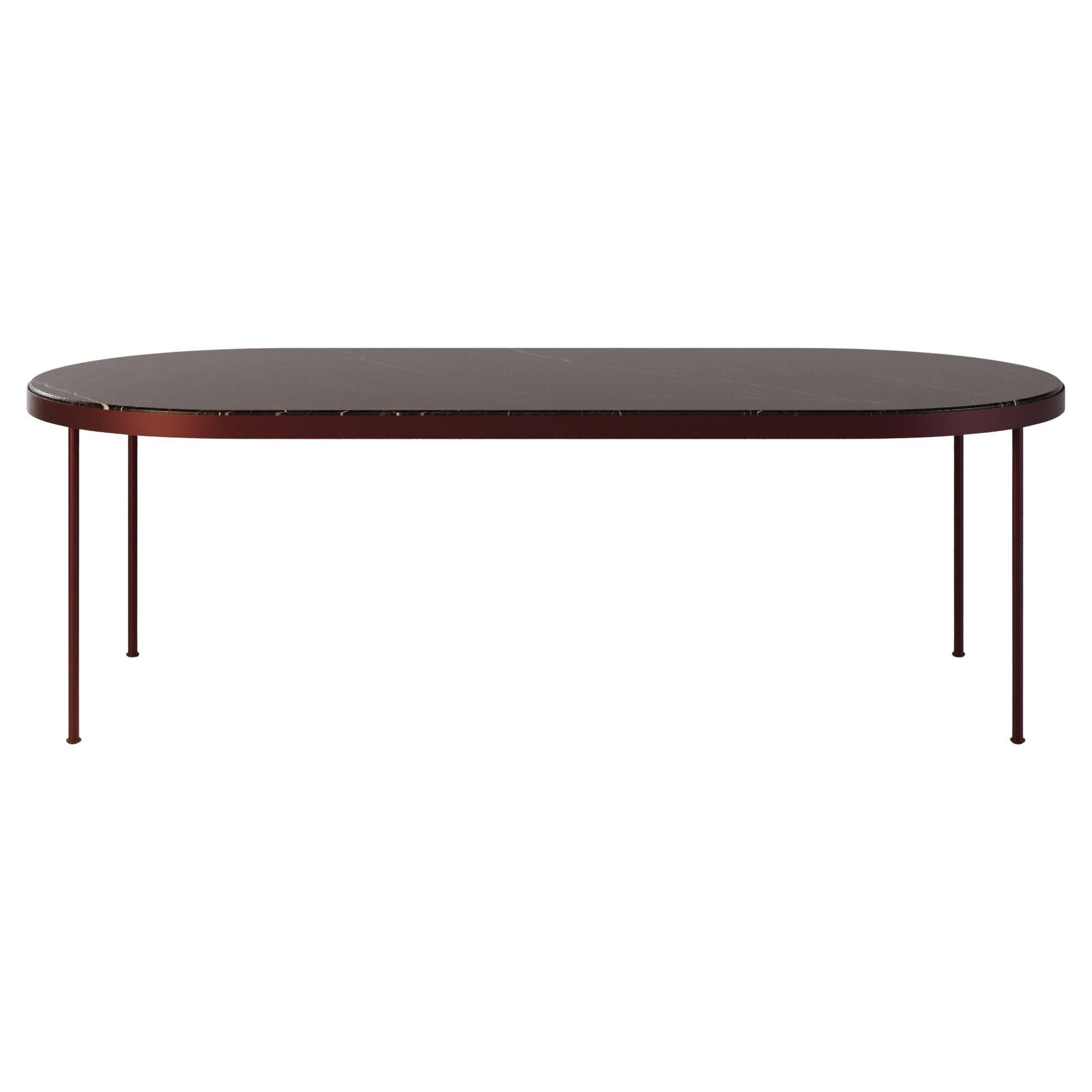 Round Patio Dining Table with Marble Surface