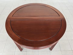 Runder/Ovaler chinesischer Ming Stil Palisander Ausziehbarer Esstisch