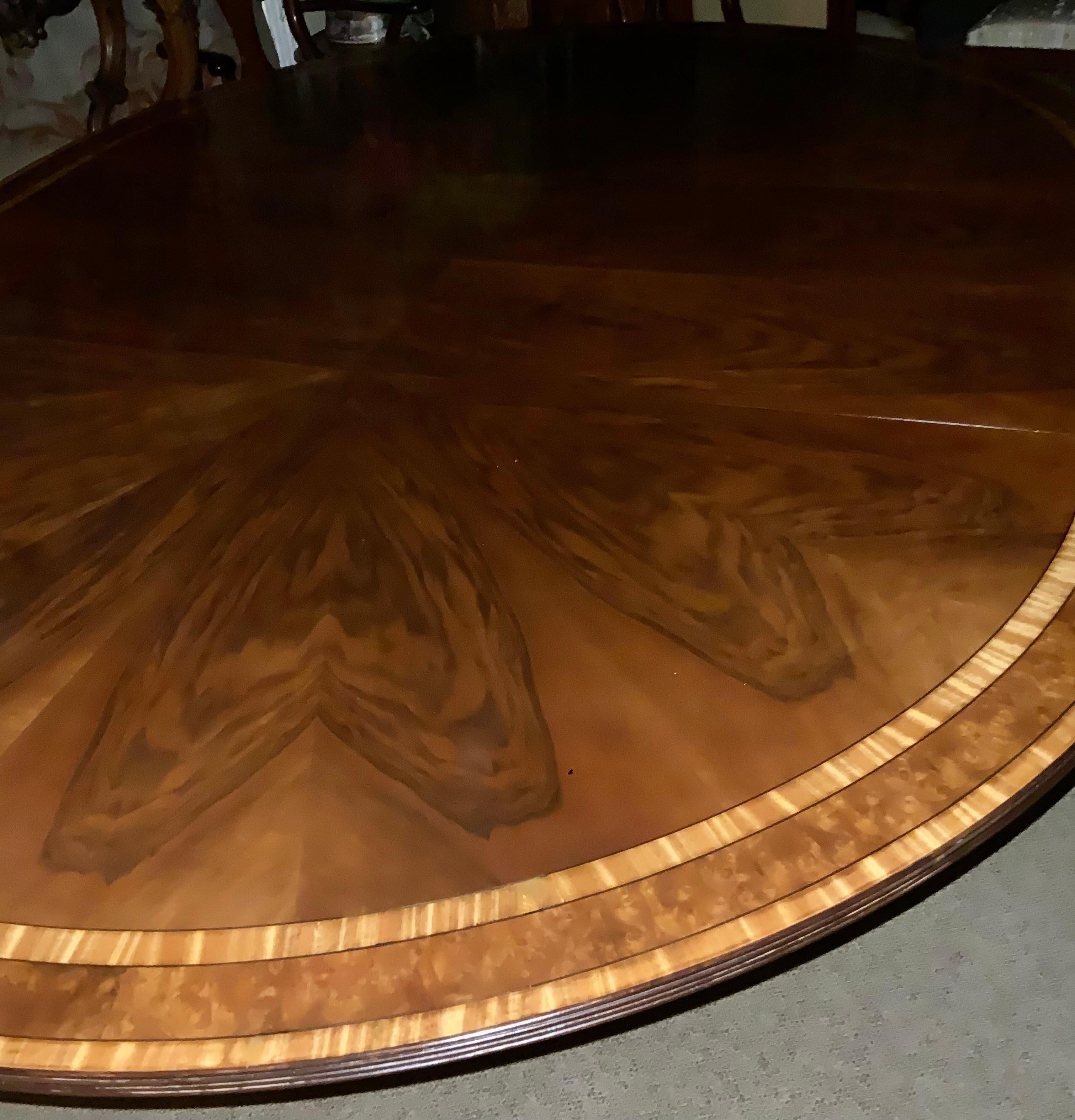 Round/ Oval  Gerorge III-Style dining table dark walnut  3