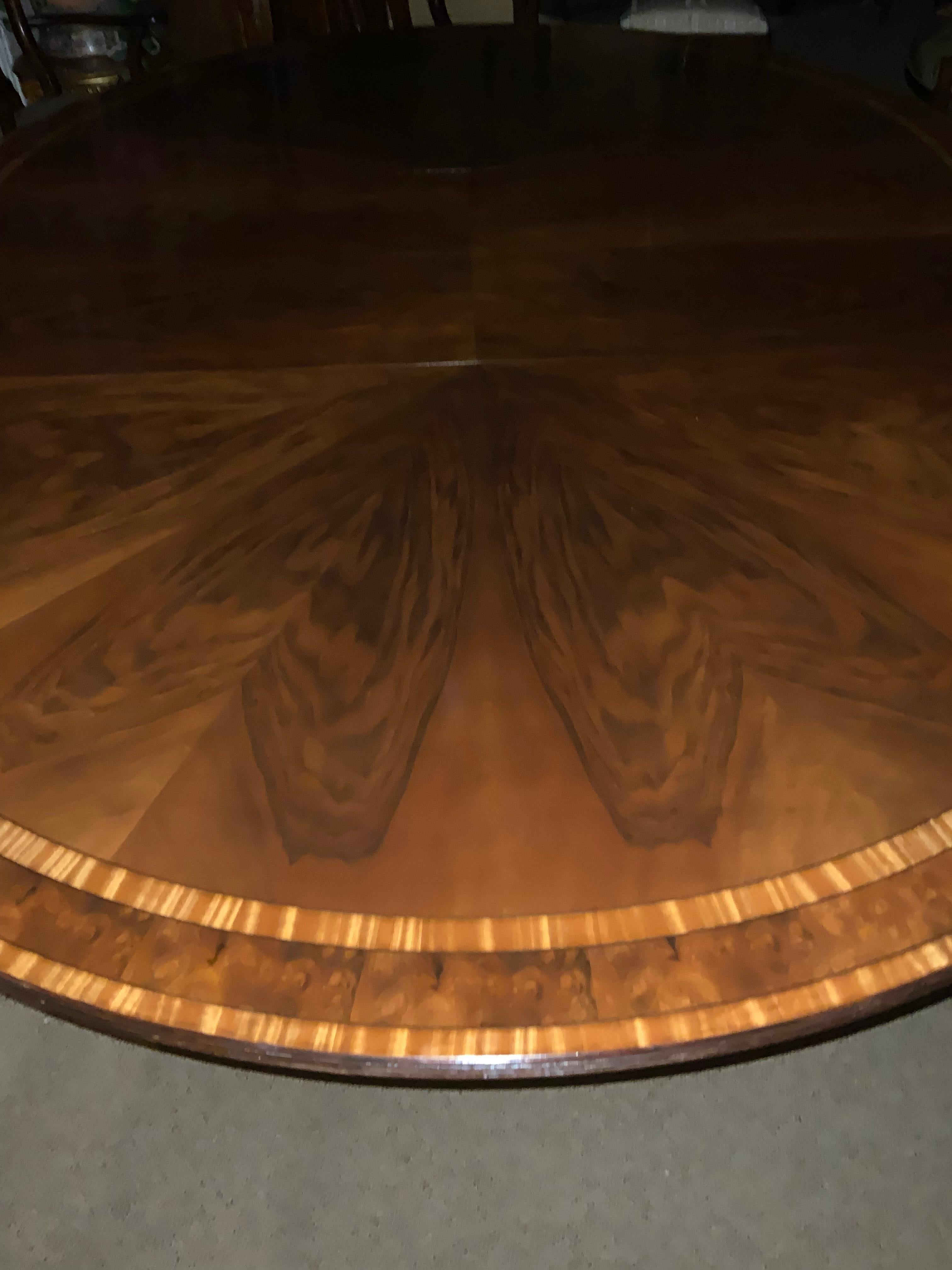 Round/ Oval  Gerorge III-Style dining table dark walnut  4