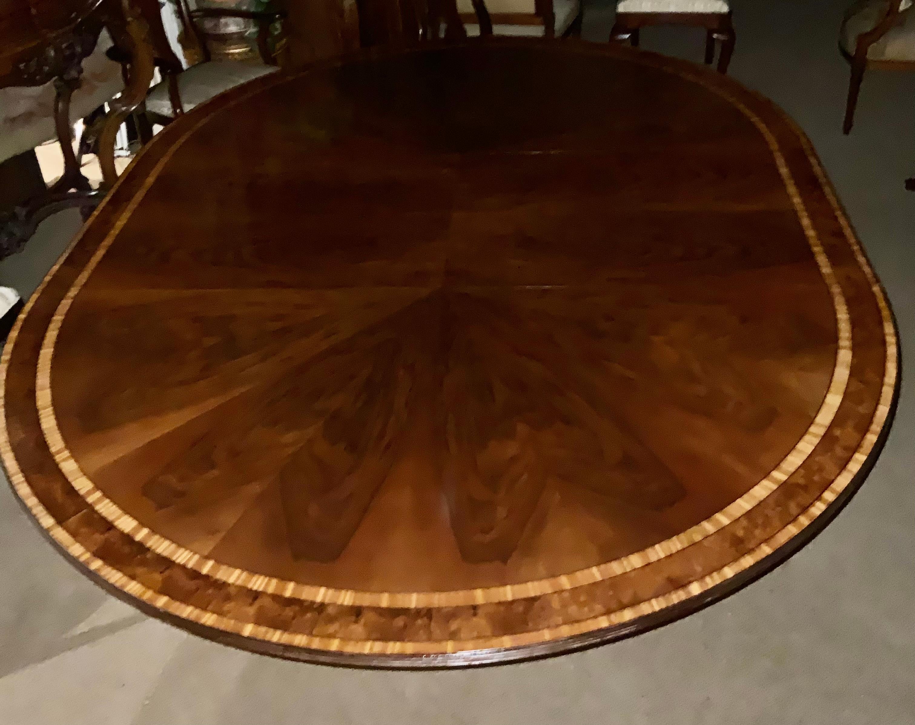 Round/ Oval  Gerorge III-Style dining table dark walnut  5