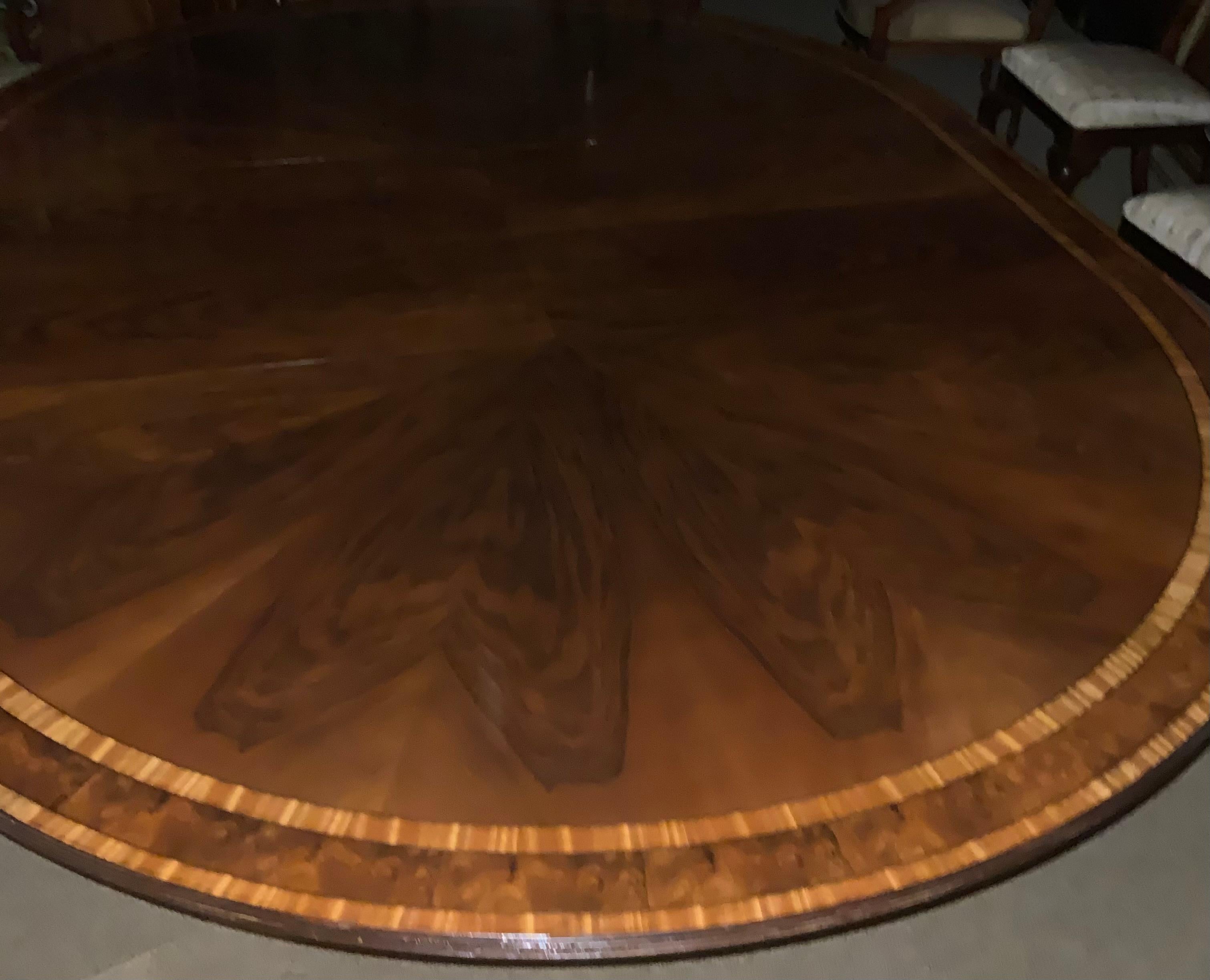 North American Round/ Oval  Gerorge III-Style dining table dark walnut 