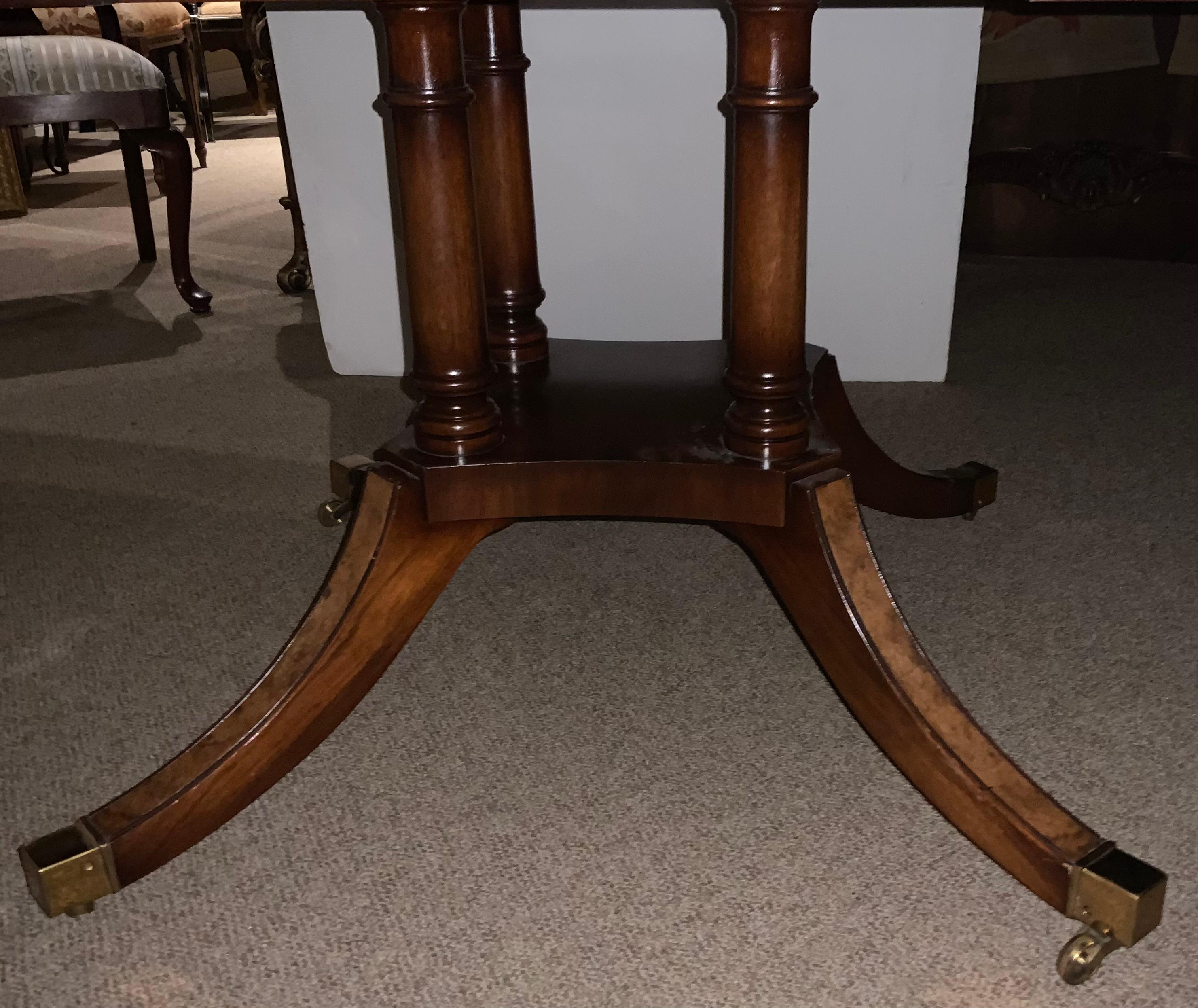 20th Century Round/ Oval  Gerorge III-Style dining table dark walnut 