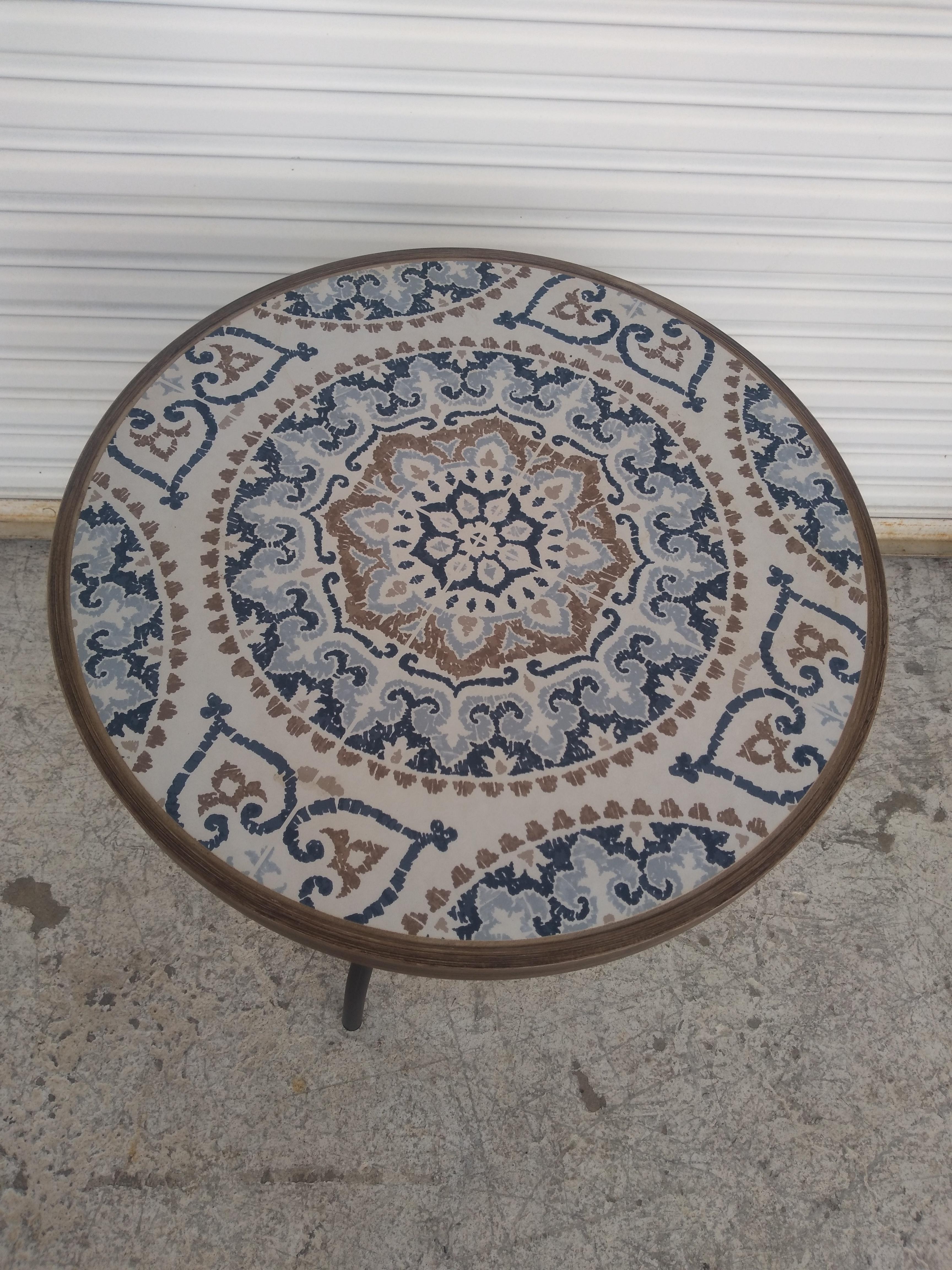 20th Century Round Patio Tile Top Pedestal Table by Stylewell