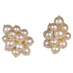 Round Pearl Burst Earrings