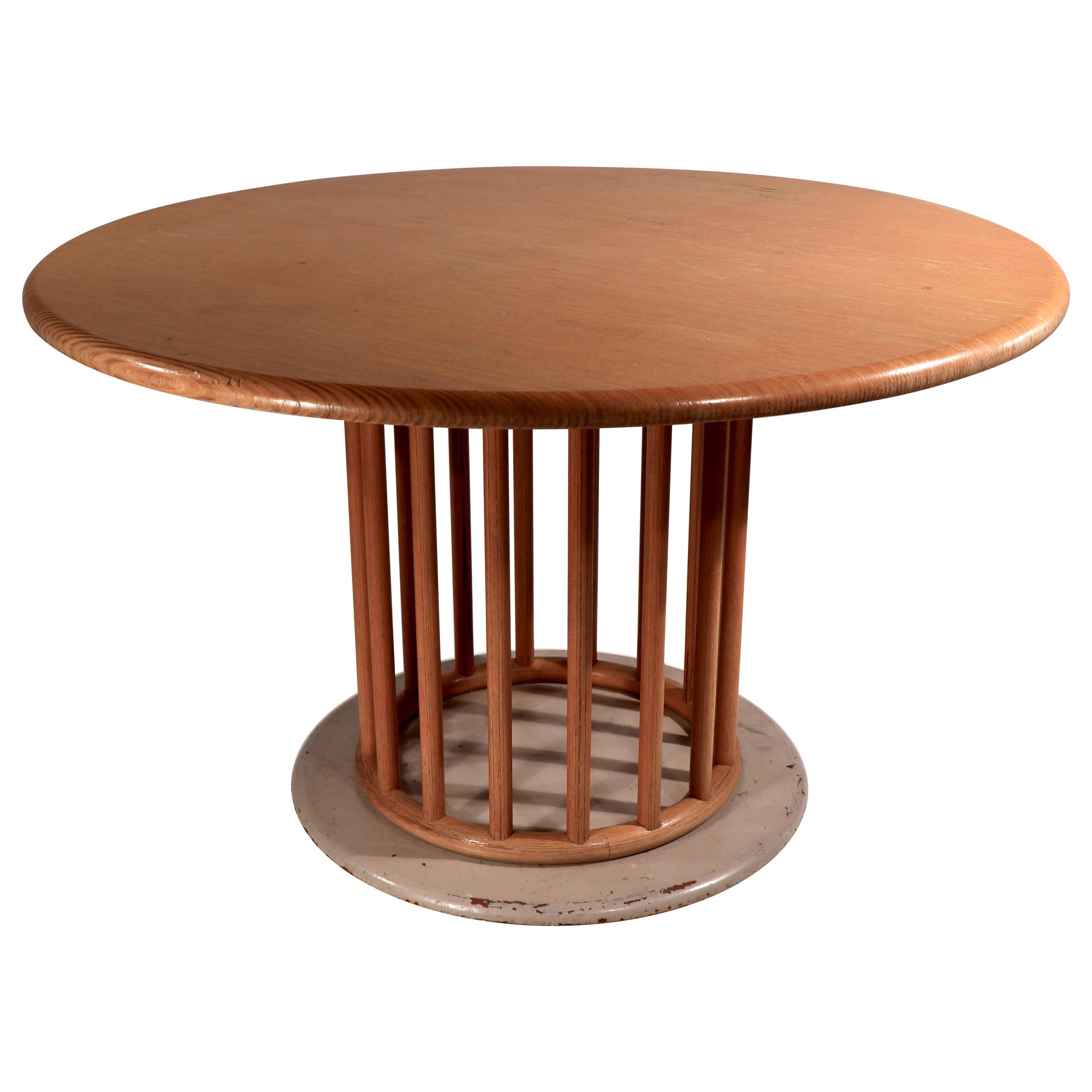 Round Pedestal Dining Table by Helmut Lubke