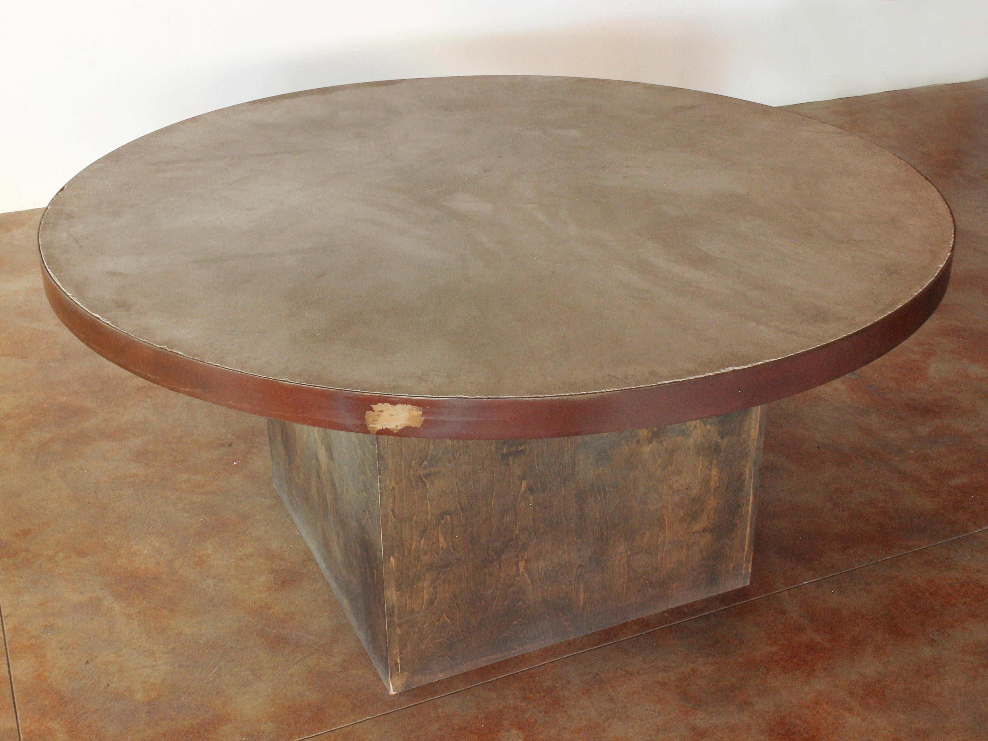 concrete top dining table