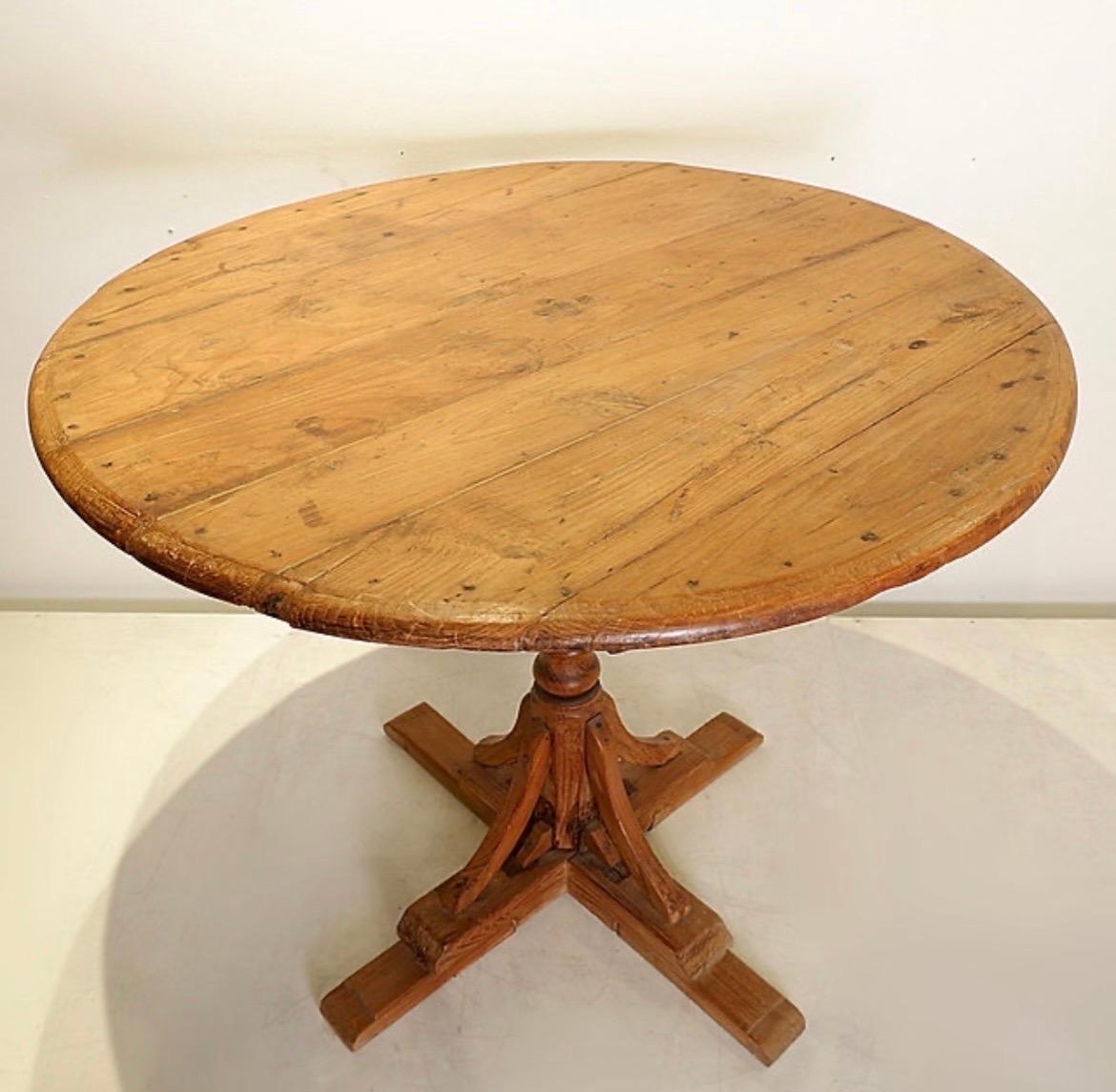 Mesa redonda con pedestal Ø 95cm Francés en venta