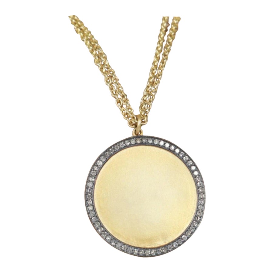 Round Pendant 925 Sterling Silver Diamond Round Necklace Fashion Necklace Gift.