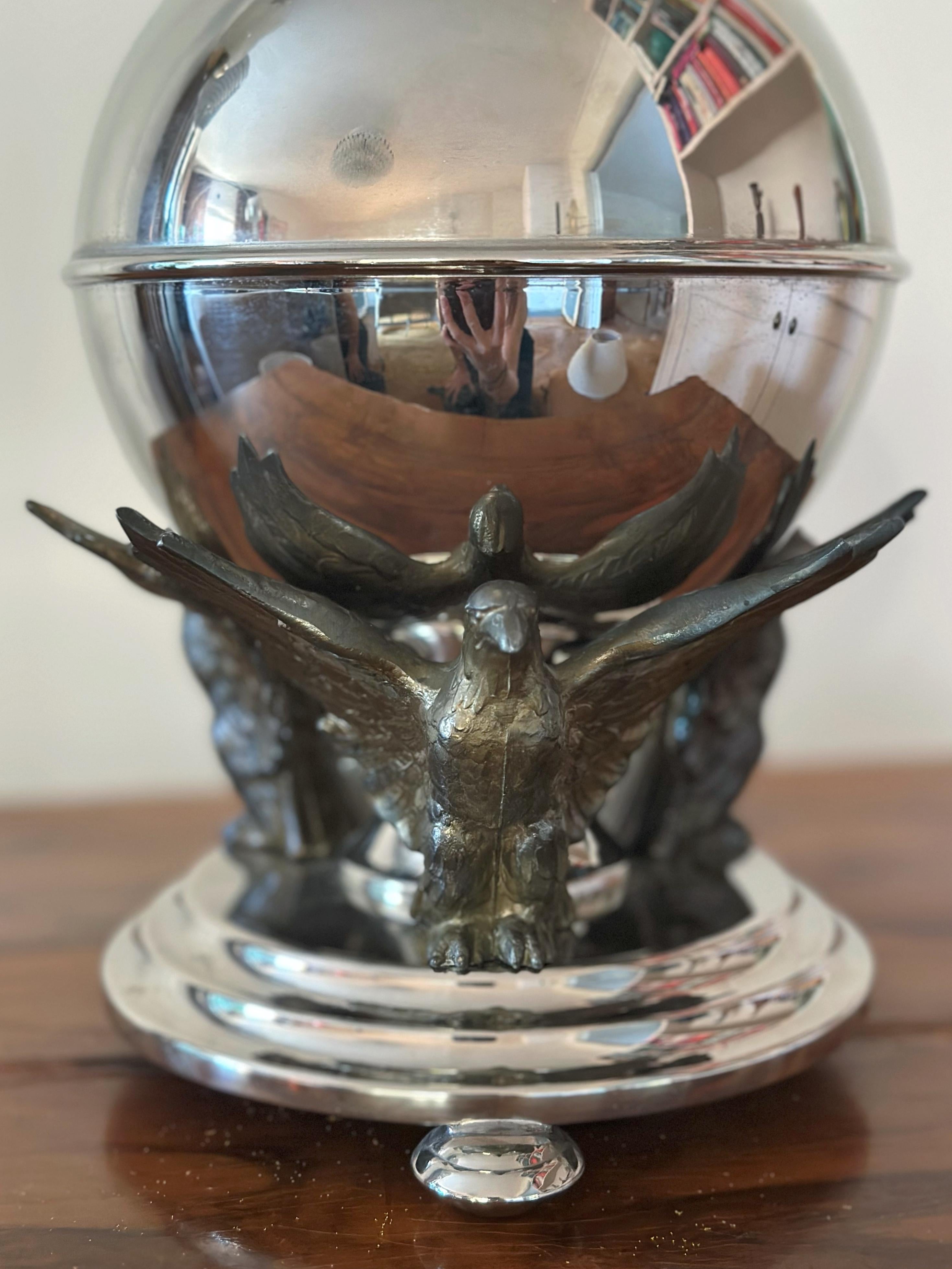 XX secolo Lampada da tavolo rotonda in peltro, Art Deco svedese anni '30 in vendita