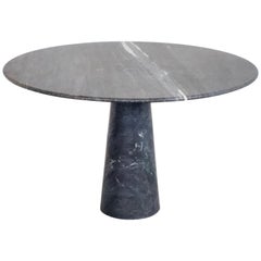 Round Pietra Marble Pedestal Dining Table, Italy, 1970s