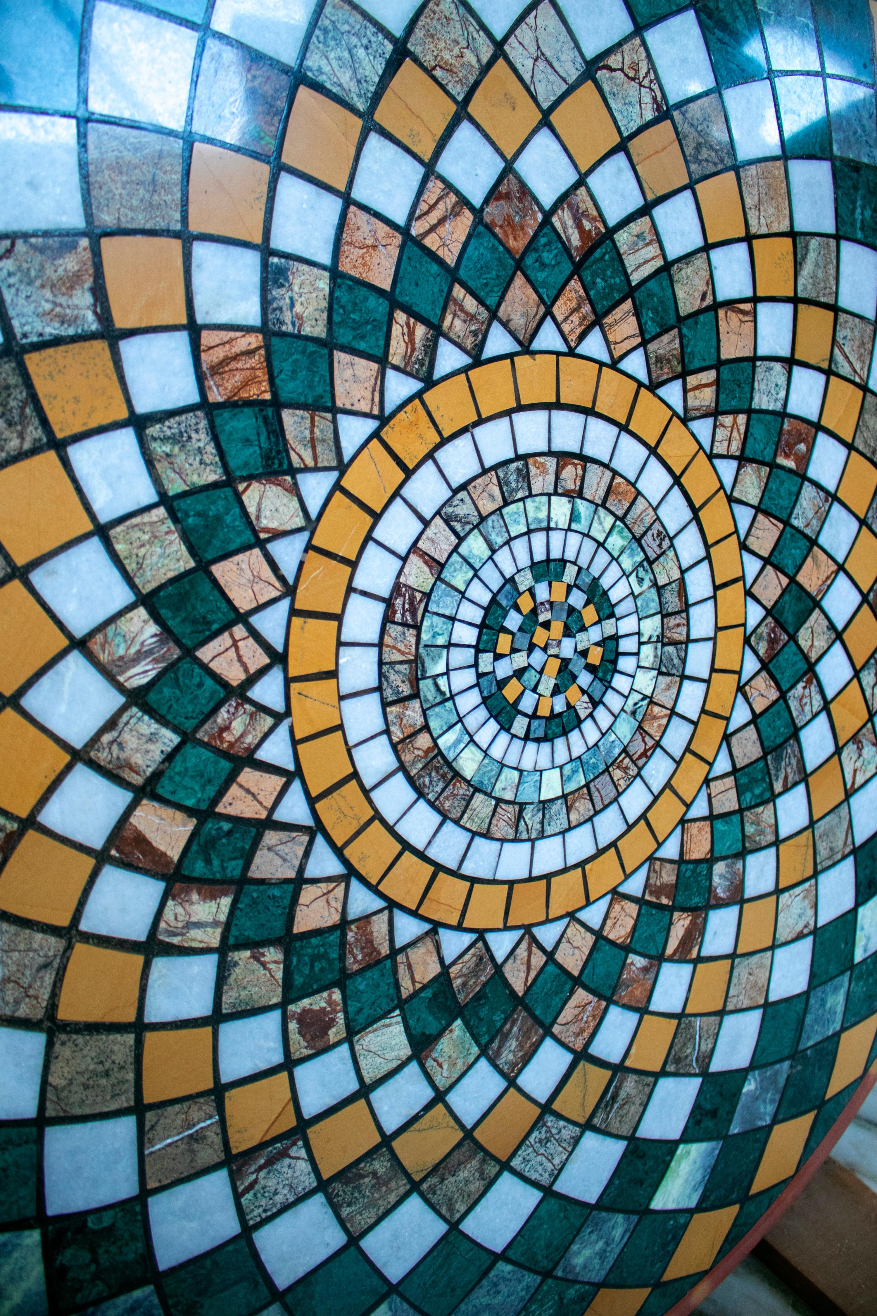 round mosaic tables