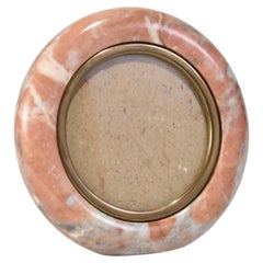 Round Pink Marble Frame