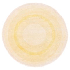 Round Pink Pop Silk and Wool Accessory Rug Sonny Bullseye by Joseph Carini