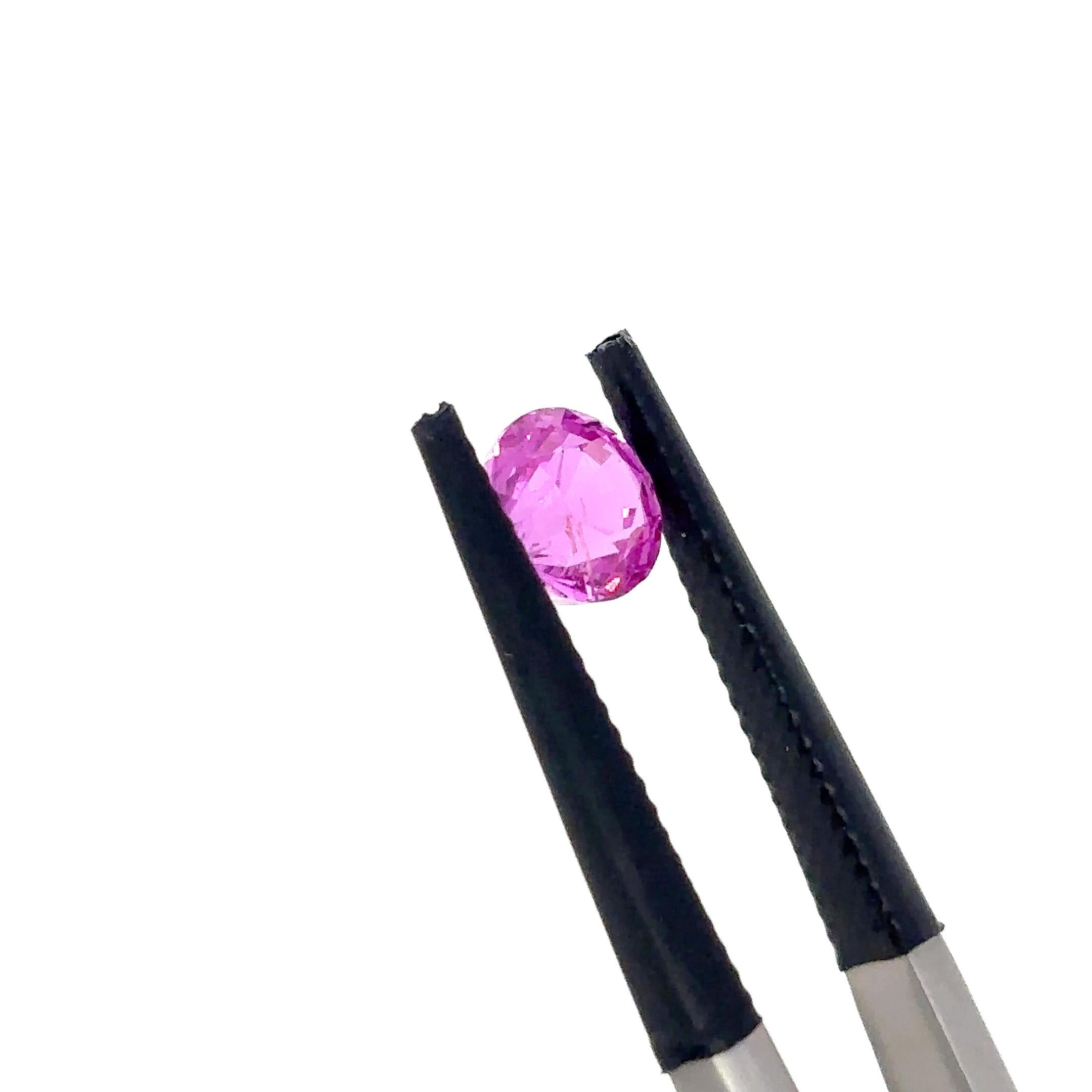 Saphir rose rond Cts 1.93 en vente 2