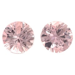 Round Pink Sapphires .80 Carats Total, 4.50mm Loose Gemstones for Stud Earrings