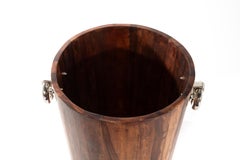 Round Planter with Metal Ring Handles