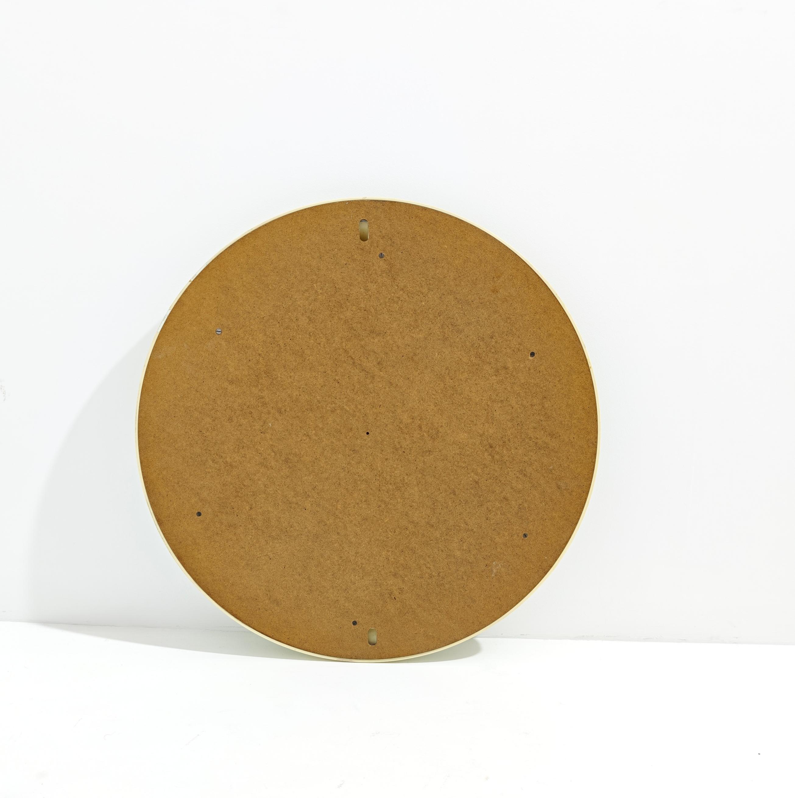 Italiano Round Plastic Wall Mirror Carrara & Matta Design Italy 70s Mid-Century Modern in vendita