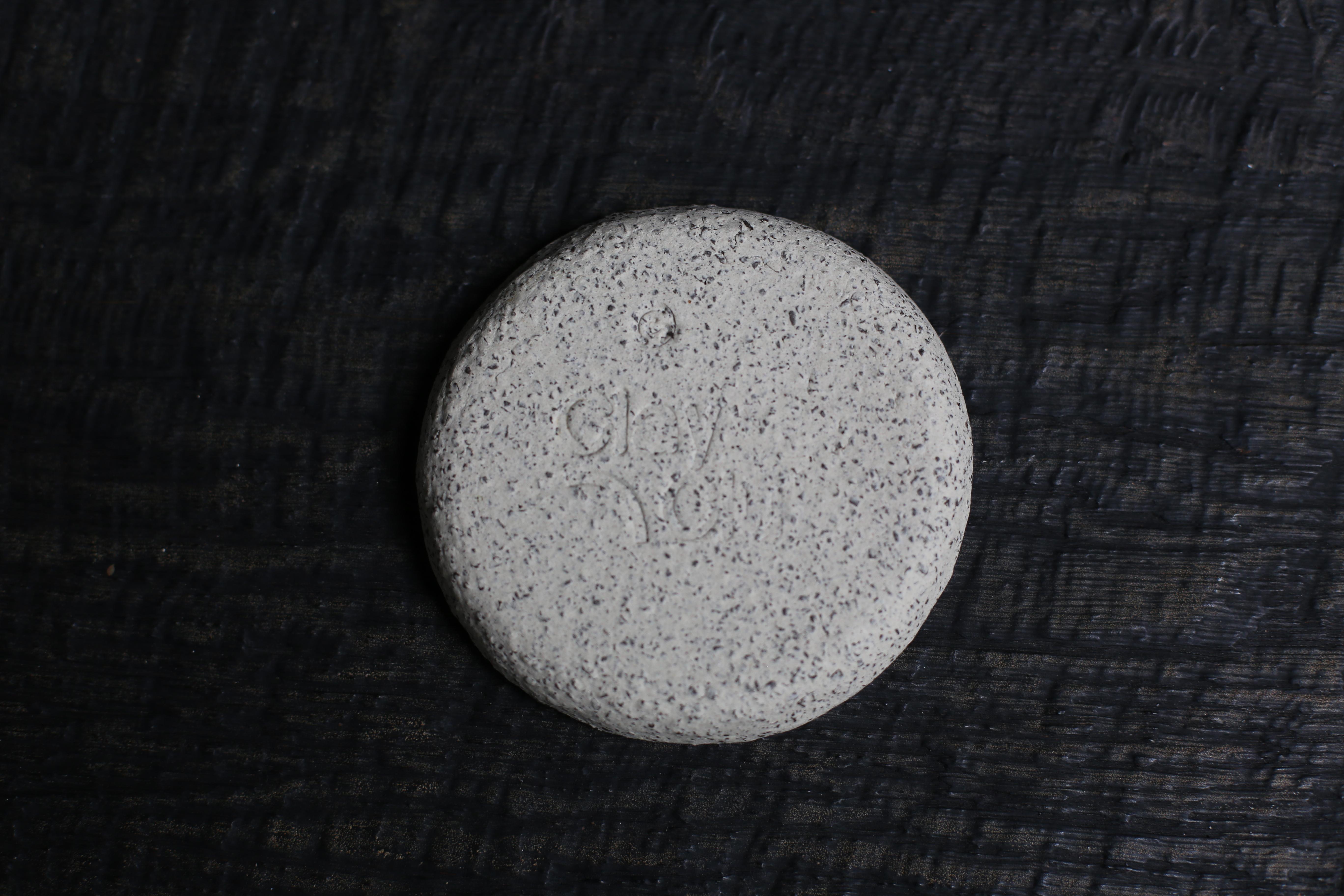 Modern Round Plate in Stracciatella Clay and Matte Lime Glaze, Mini