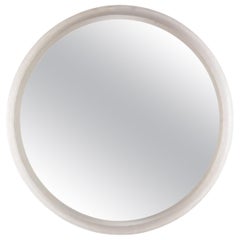 Round Plexiglass Bathroom Mirror by Hillebrand Large Model, 1960 Germany