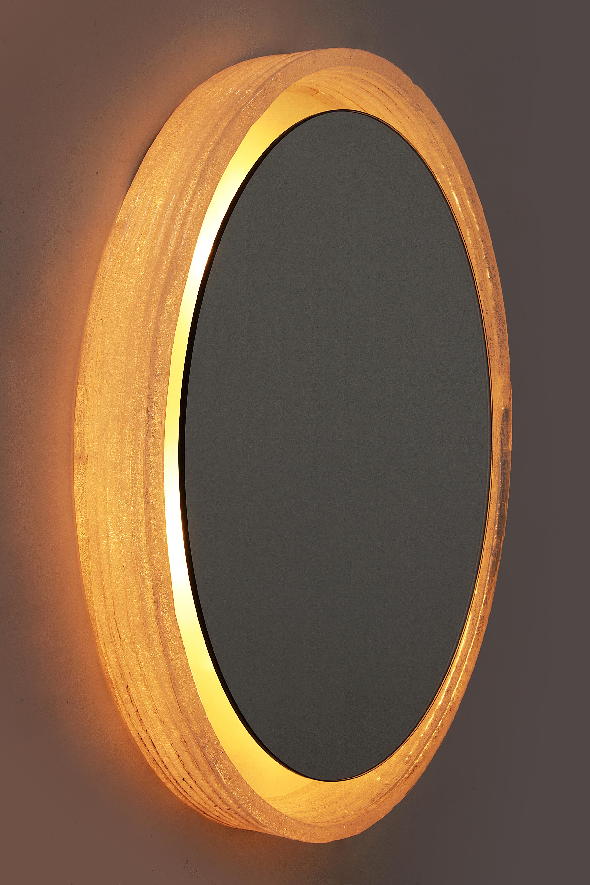 Specchio da bagno rotondo in plexiglass di Hillebrand in vendita 7