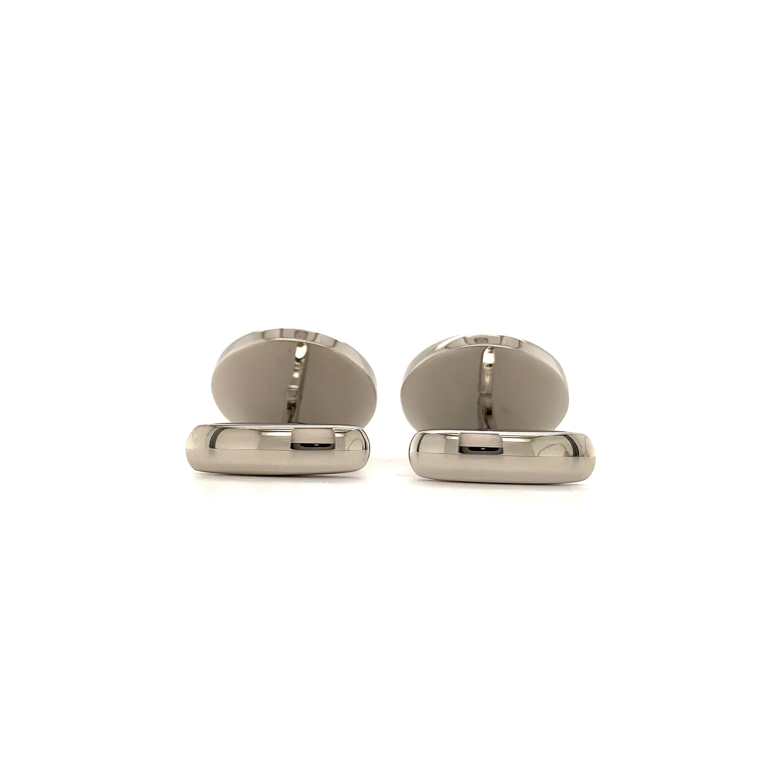 Gemelos redondos pulidos Acero inoxidable Achat Ø aprox. 19 mm en Nuevo estado para la venta en Pforzheim, DE