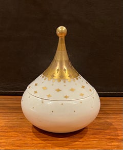 Round Porcelain Lidded Trinket Box by Bjorn Wiinblad for Rosenthal Studio Line