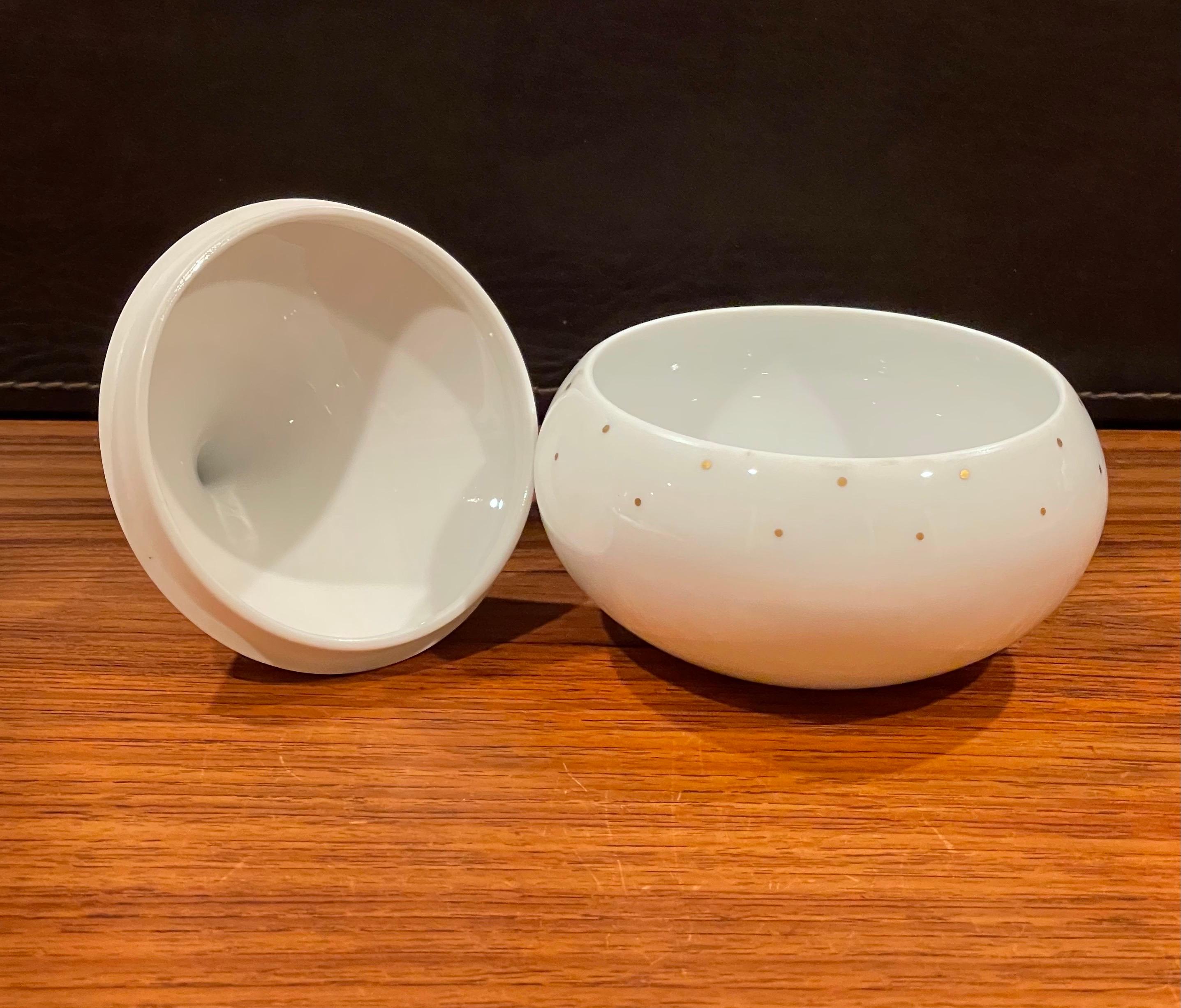 20th Century Round Porcelain Lidded Trinket Box by Bjorn Wiinblad for Rosenthal Studio Line