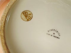 Vaso rotondo in porcellana Portogallo 1970 Colore rosa