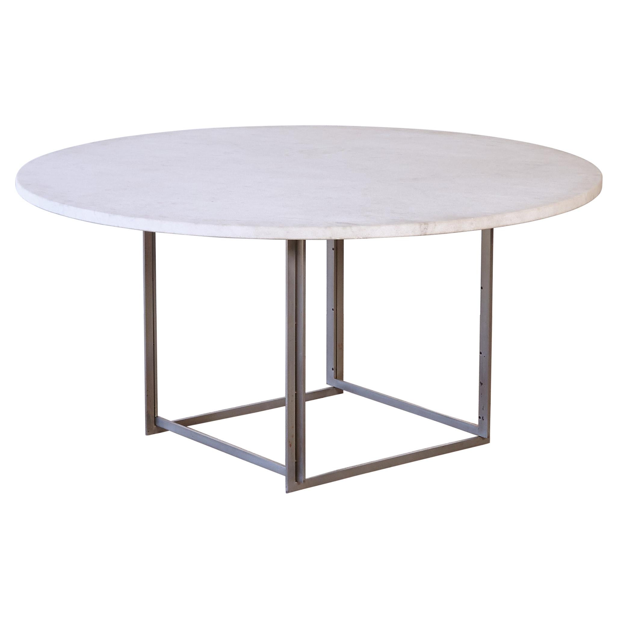 Table de salle à manger / d'entrée Poul Kjaerholm PK-54 par E. Kold Christensen, Danemark, années 1960