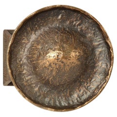 Round Push and Pull Door Handle in Bronze with deep Relief