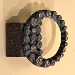 Round Push and Pull Door Handle in Bronze with Relief Ring