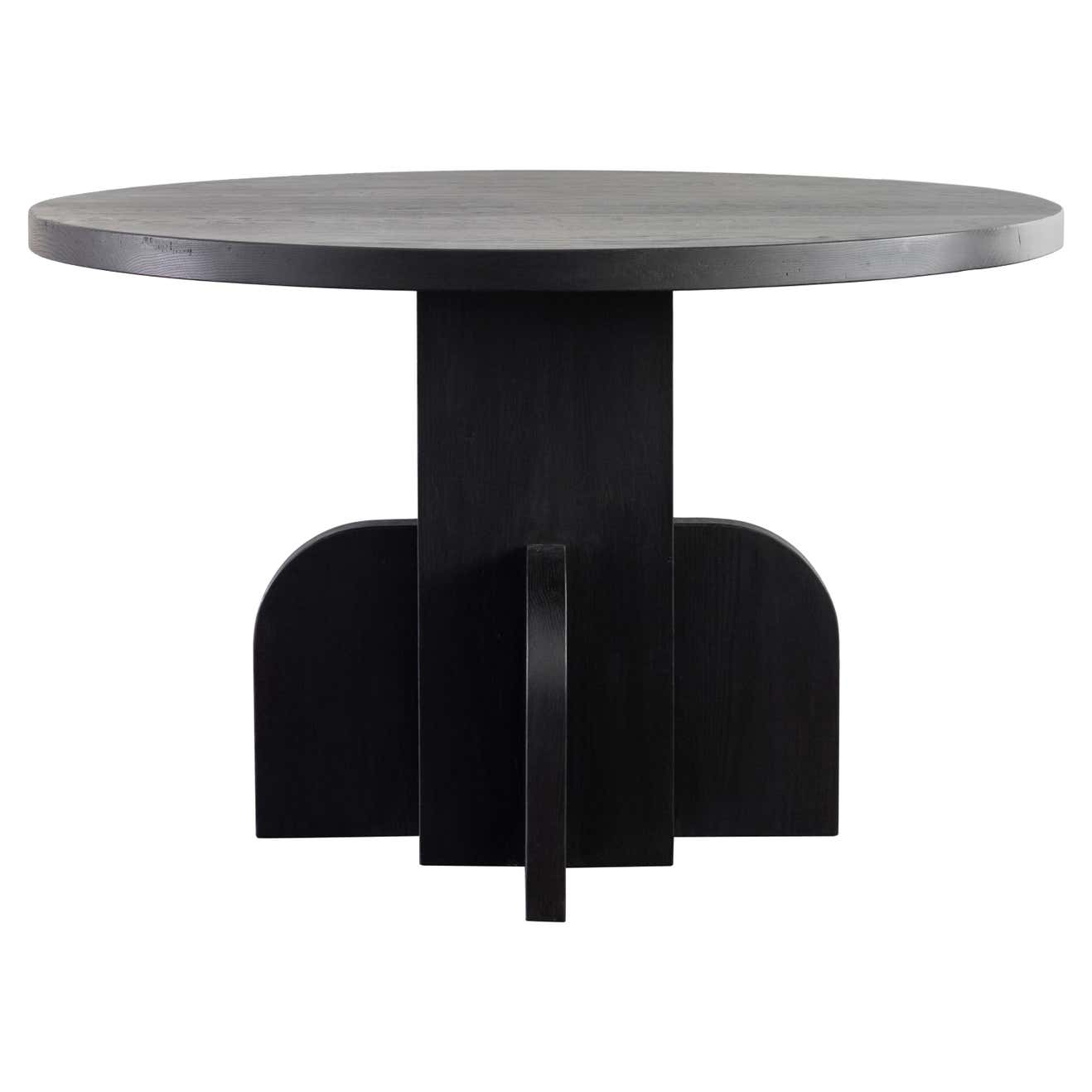 Round Ratio Dining Table in Ebonized White Oak by Seer Studio For Sale ...