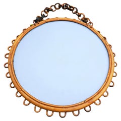 Round rattan and bamboo attributed to Franco Albini