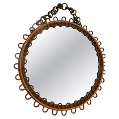 Round rattan and bamboo attributed to Franco Albini