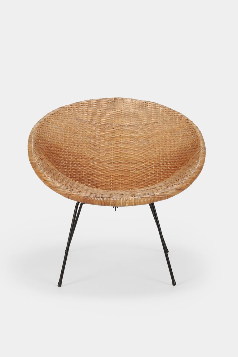 Round Rattan Circle Chair, 1950s at 1stDibs round circle chair