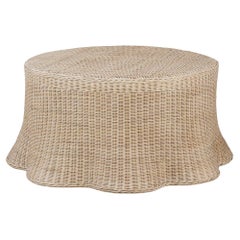 Runder Rattan-Couchtisch
