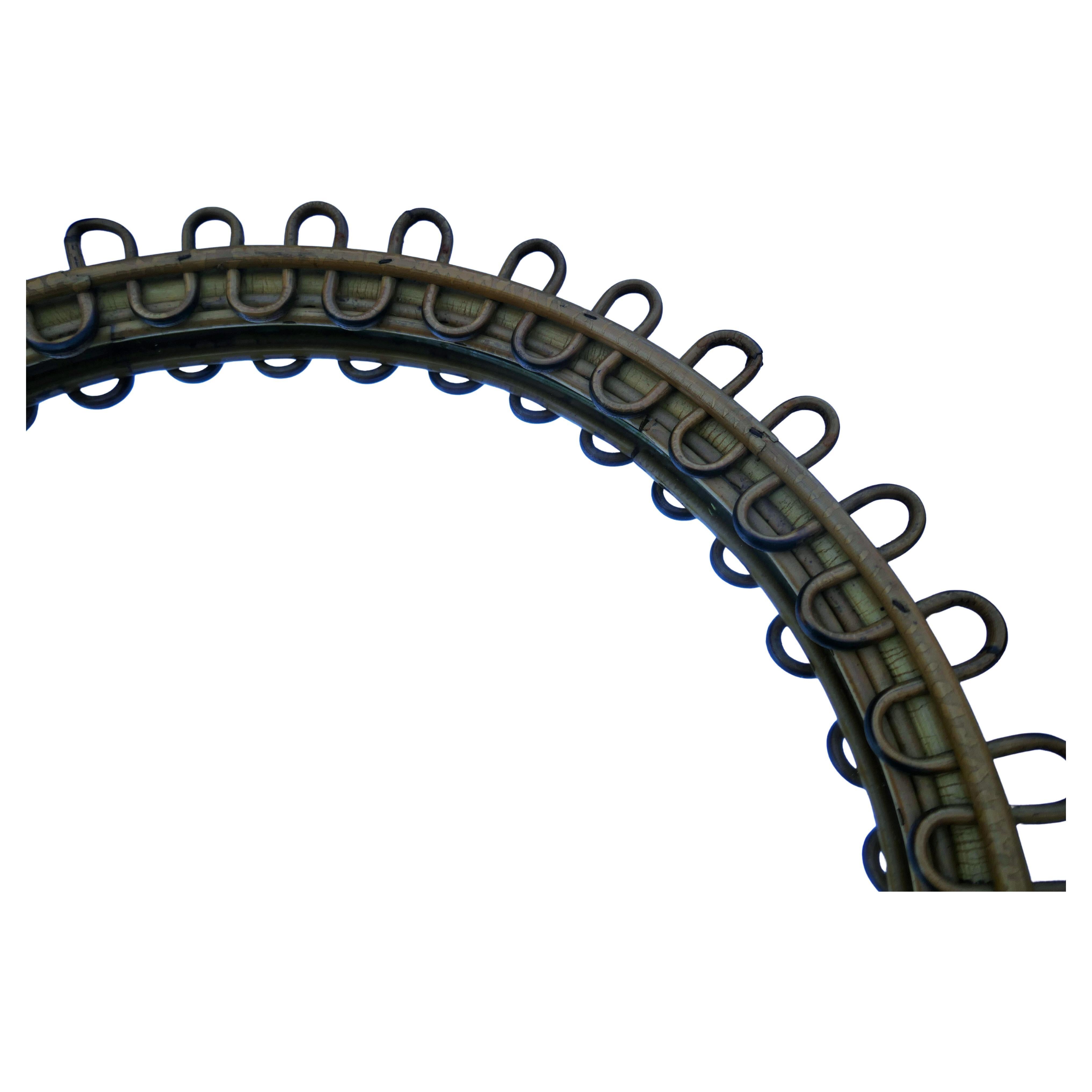 Round Rattan Mirror In condizioni buone in vendita a Lugo, IT
