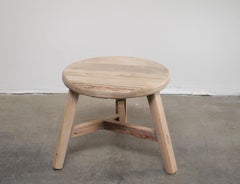 Round Reclaimed Vintage Elmwood Side Table
