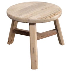 Round Reclaimed Vintage Elmwood Side Table