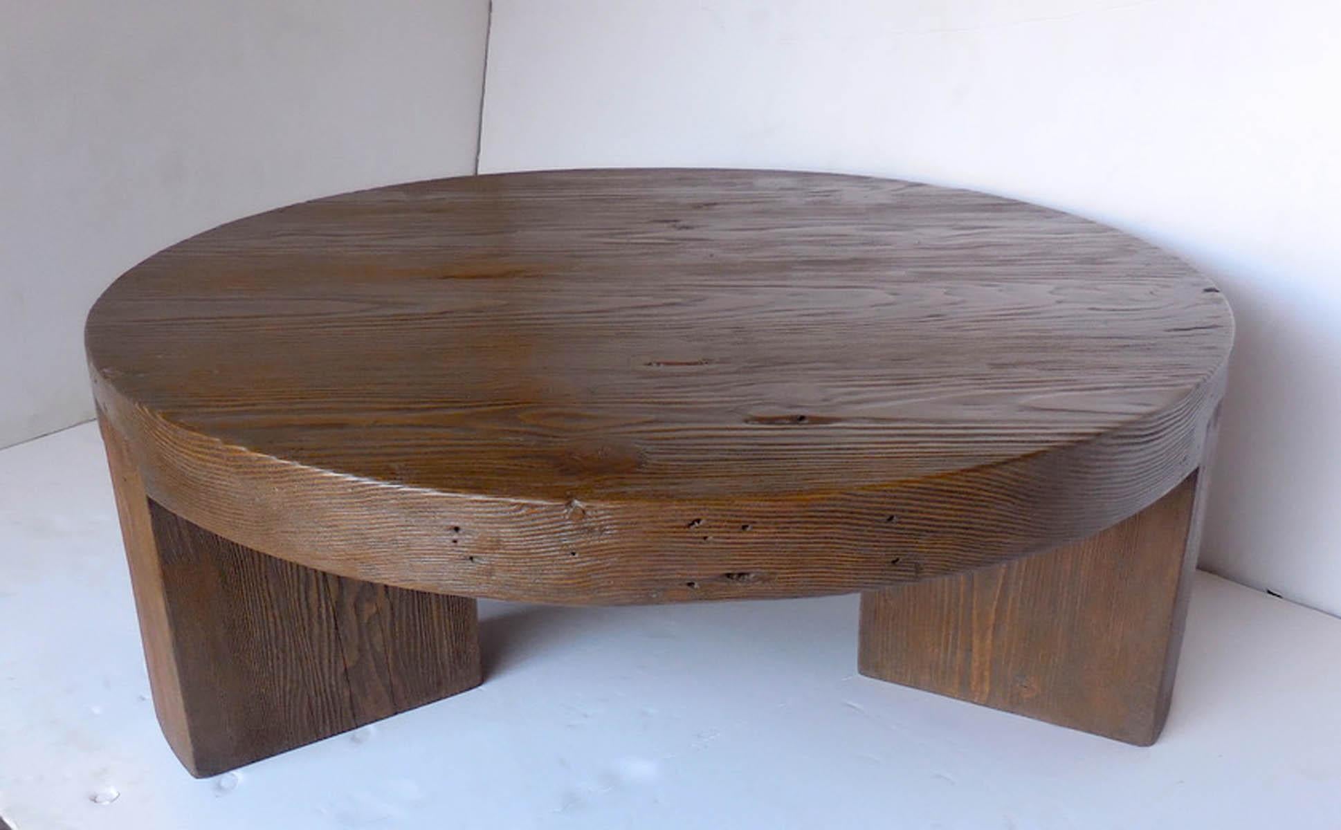 round reclaimed coffee table