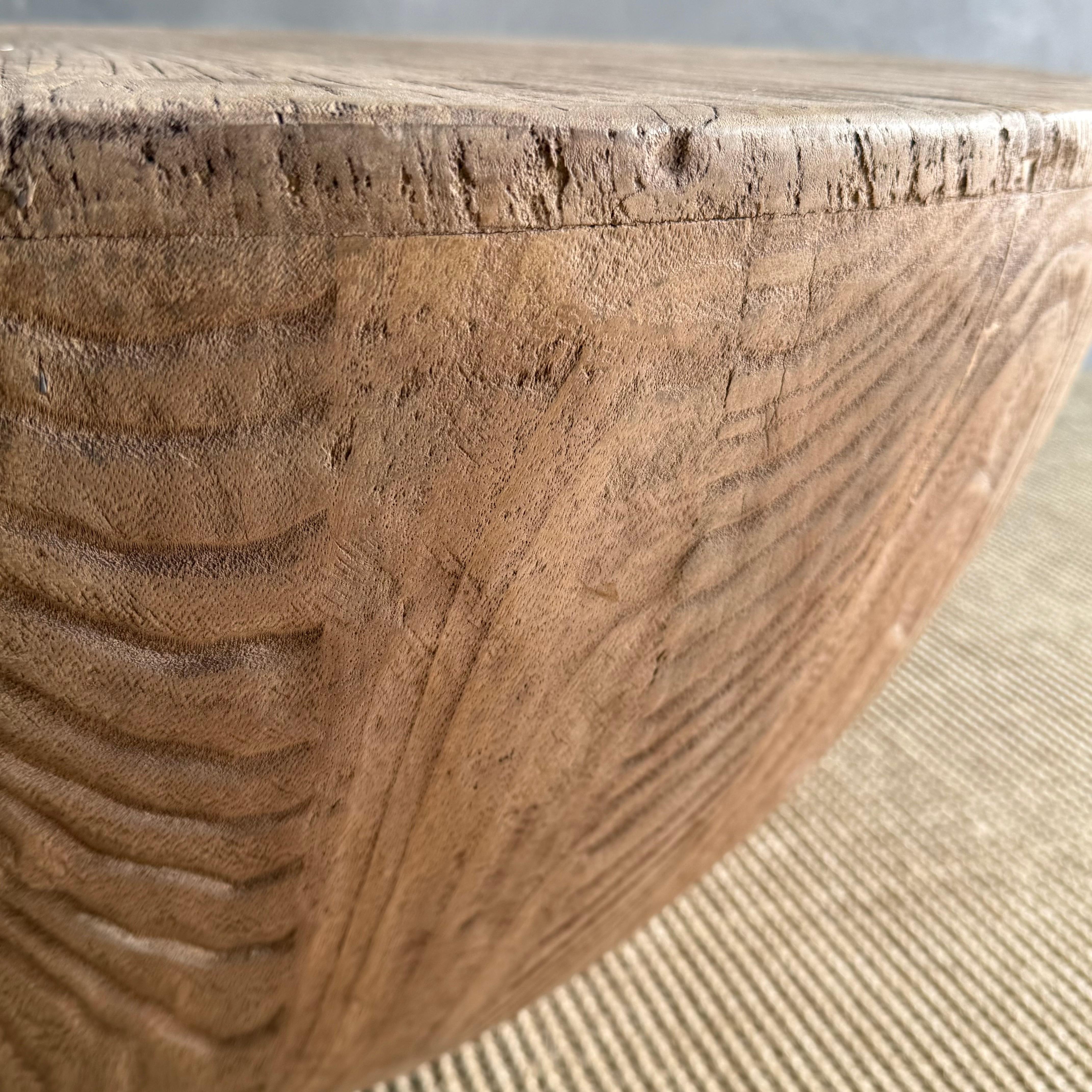 Round Reclaimed Wood Coffee Table For Sale 1