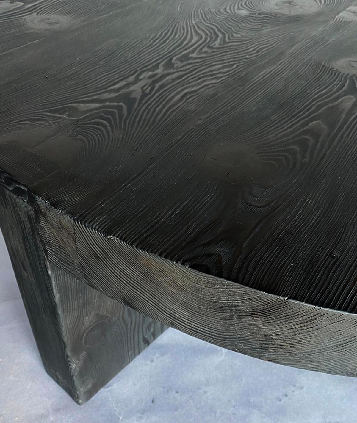 Rustic Round Reclaimed Wood Coffee Table