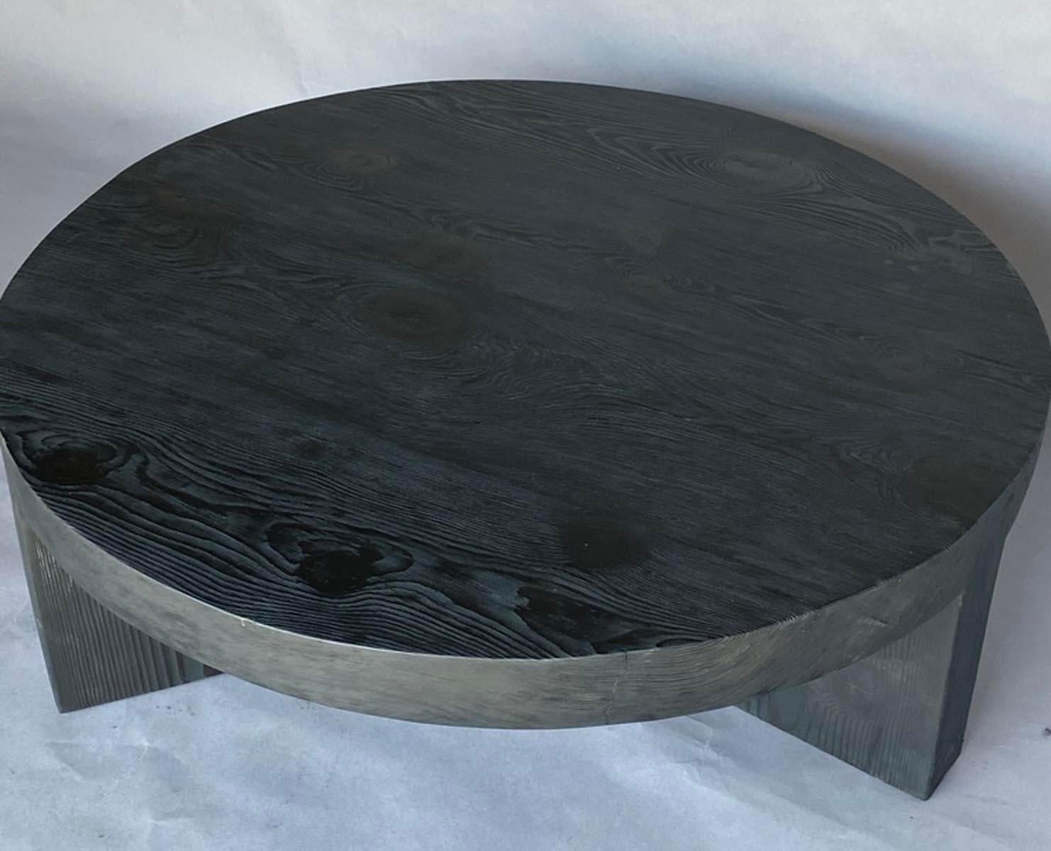 American Round Reclaimed Wood Coffee Table