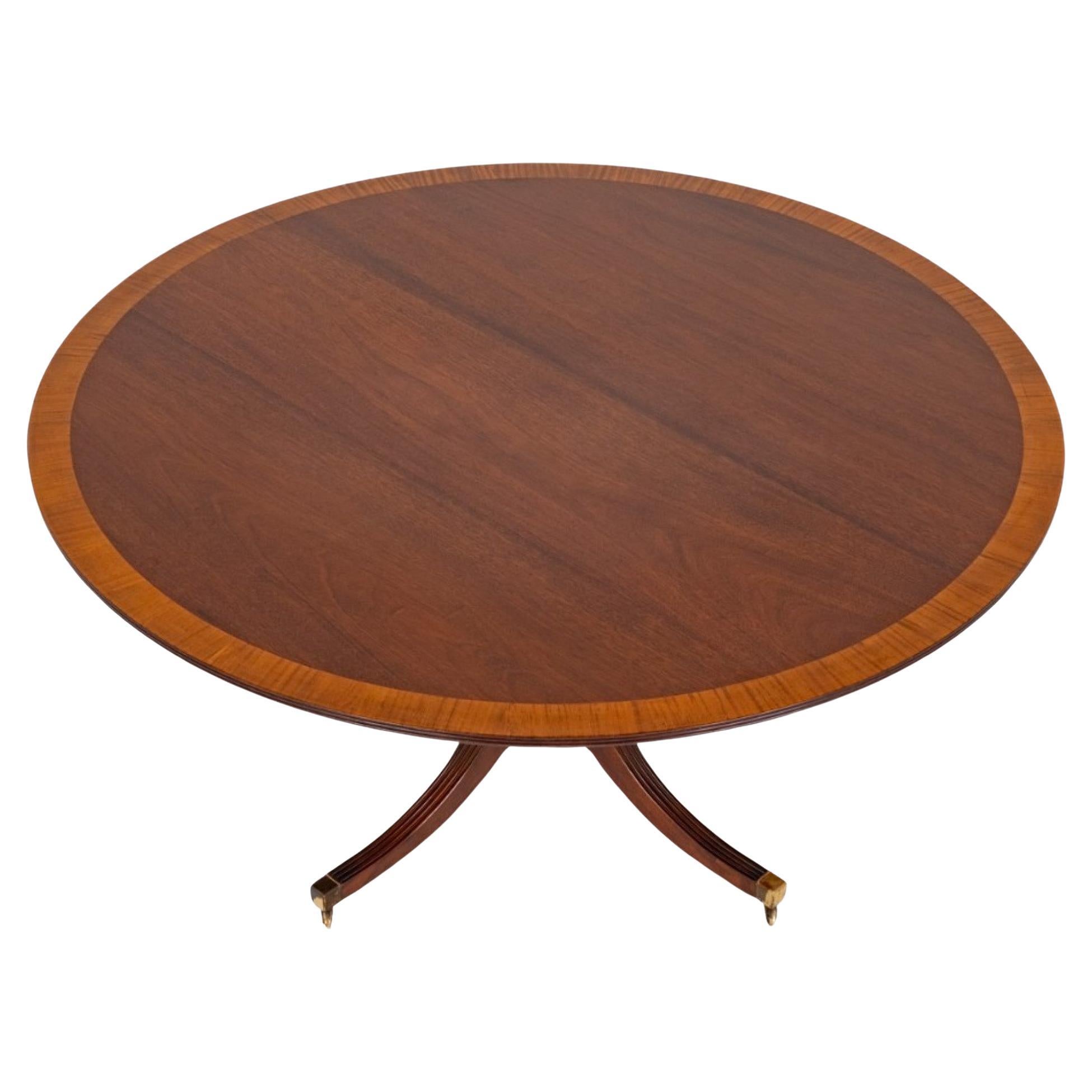 Round Regency Dining Table Mahogany Revival