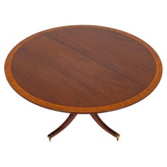 Antique Round Regency Dining Table Mahogany Revival