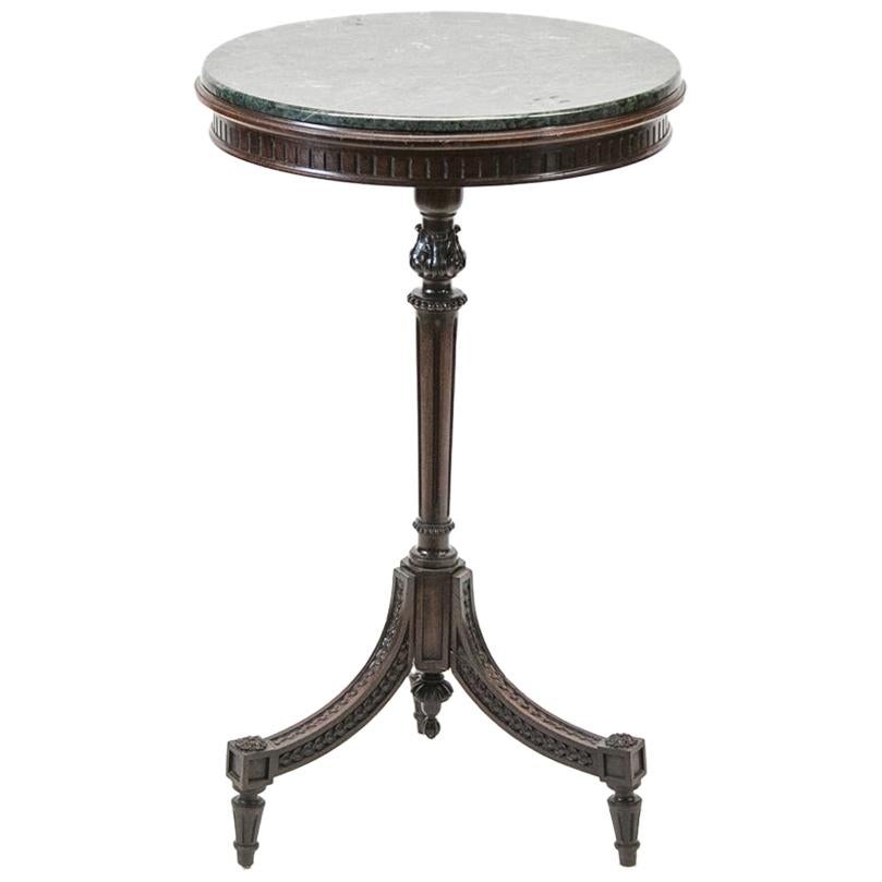 Round Regency Marble Top Occasional Table